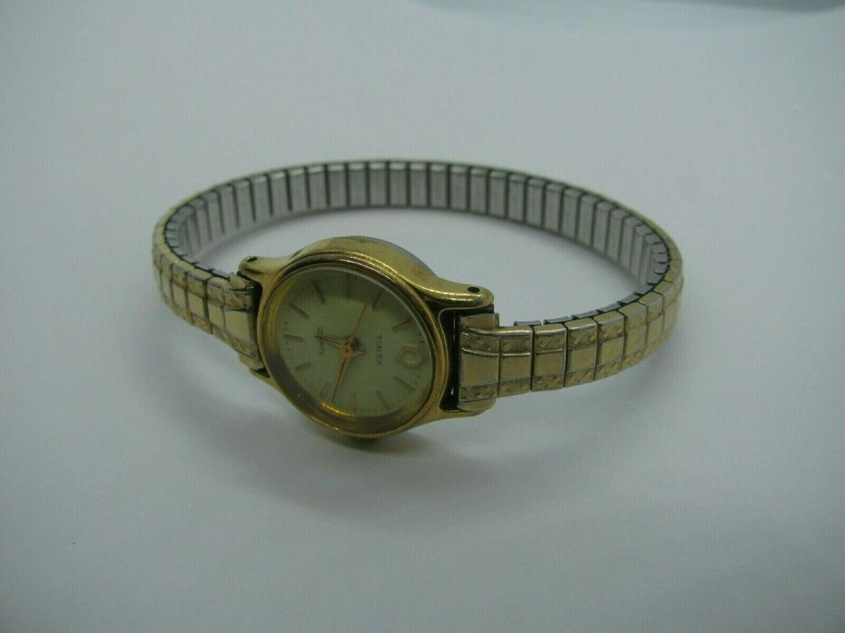 Vintage Timex Quartz Women s Metal Bezel Base Stainless Steel Back