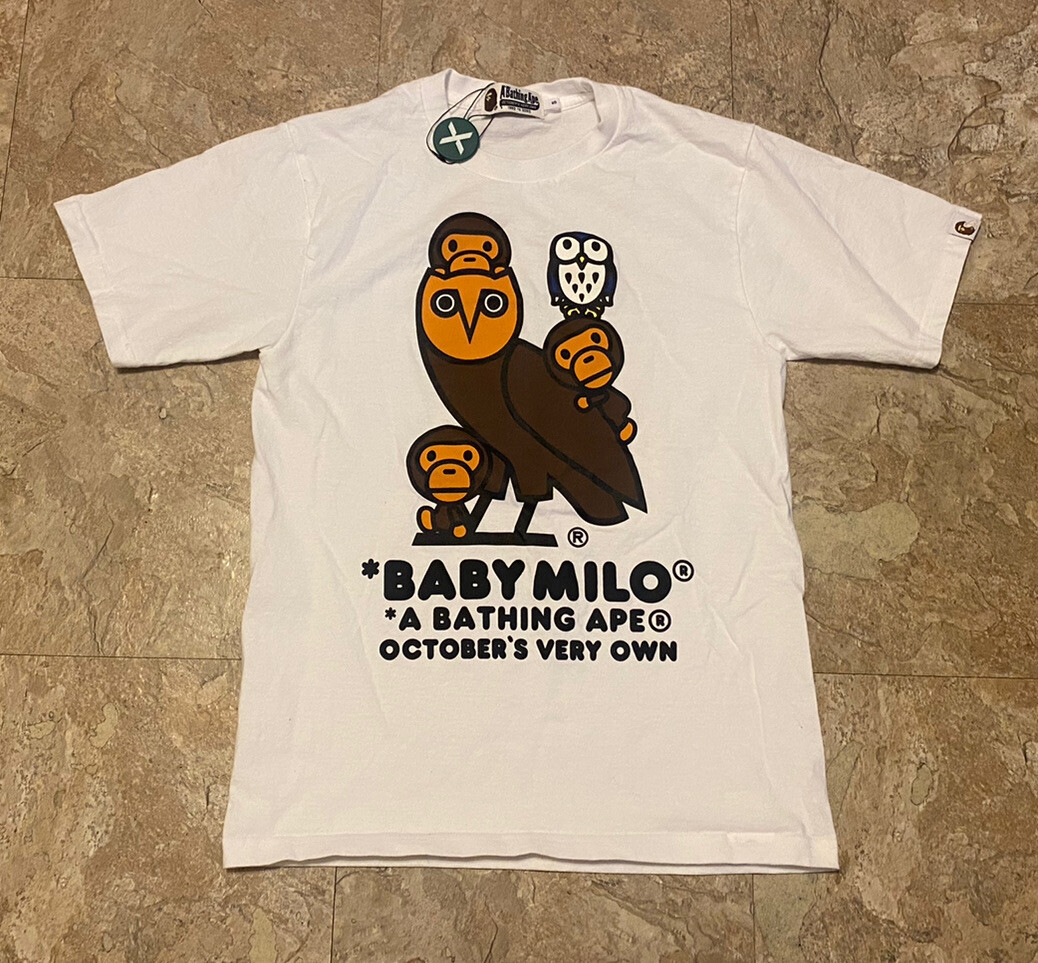Bape X Ovo Baby Milo White T-Shirt Sz S | eBay