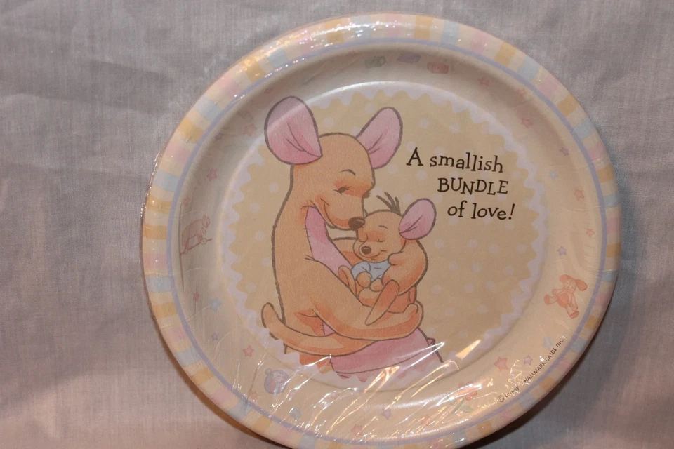HALLMARK WINNIE THE POOH BABY ROO 8- DESSERT PLATES PARTY SUPPLIES