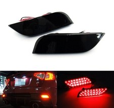 Black Smoked Lens Bumper Reflector LED Tail Stop Light For Subaru Impreza Legacy
