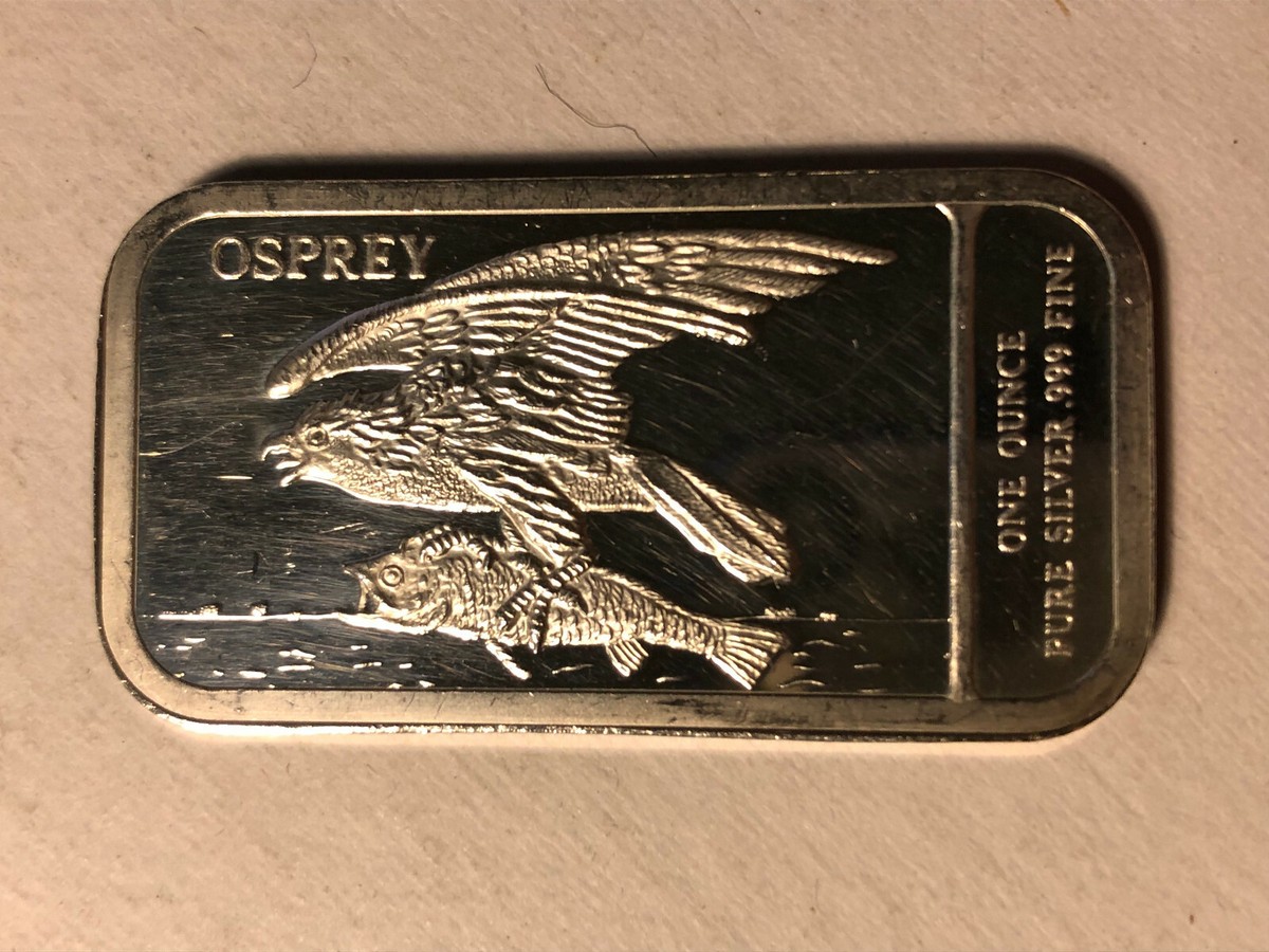 National Audubon Society Osprey 1 Ounce .999 Silver Art Bar | eBay