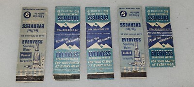       5 Pepsi Cola EVERVESS Matchbooks AWESOME CONDITION      