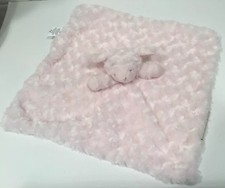 Blankets  Beyond Security Blanket Lovey Pink Lamb Swirls Plush Baby Girl 15x15