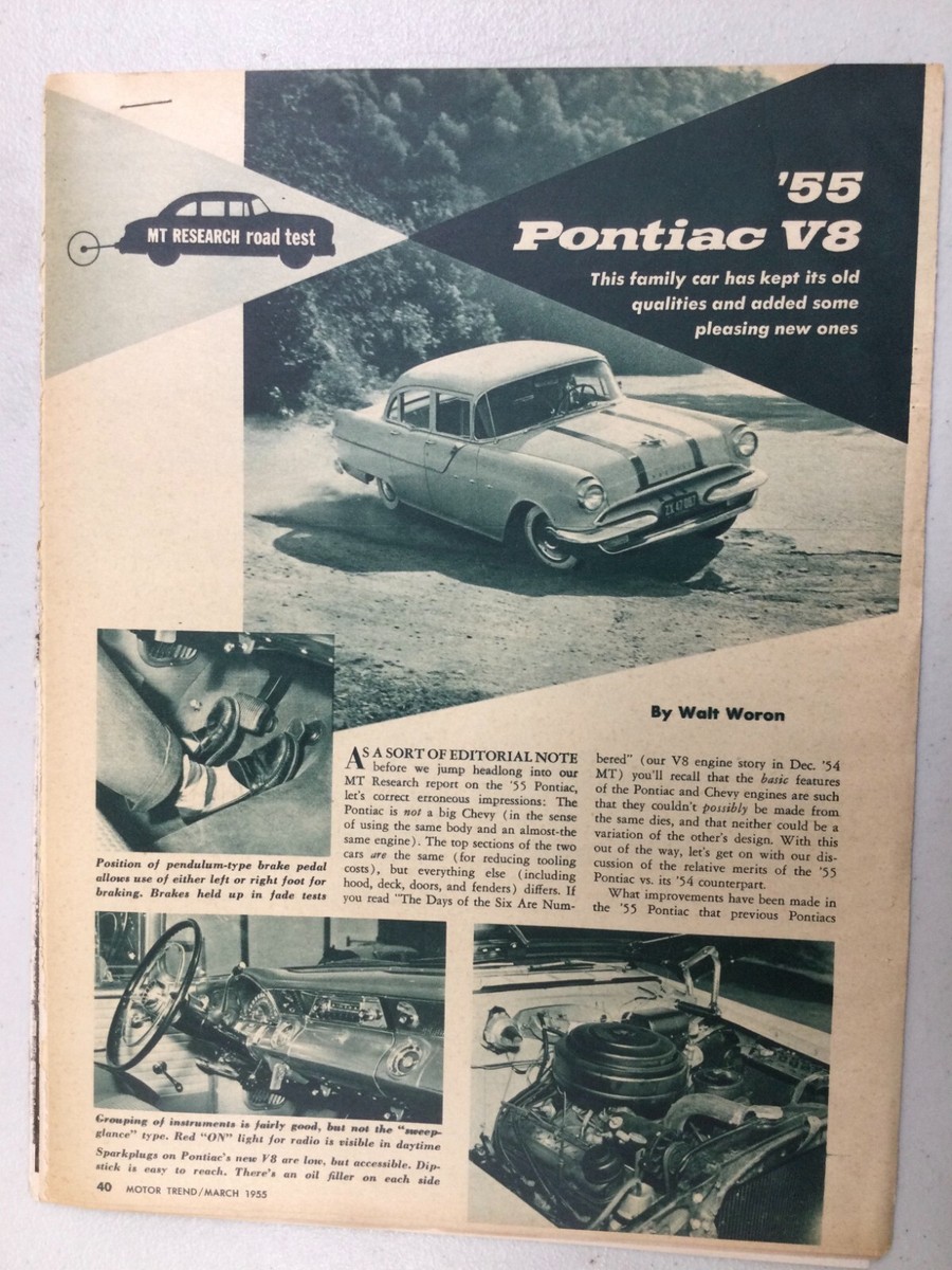 PontiacRT18 Vintage Research Road Test 1955 Pontiac March 1955 6
