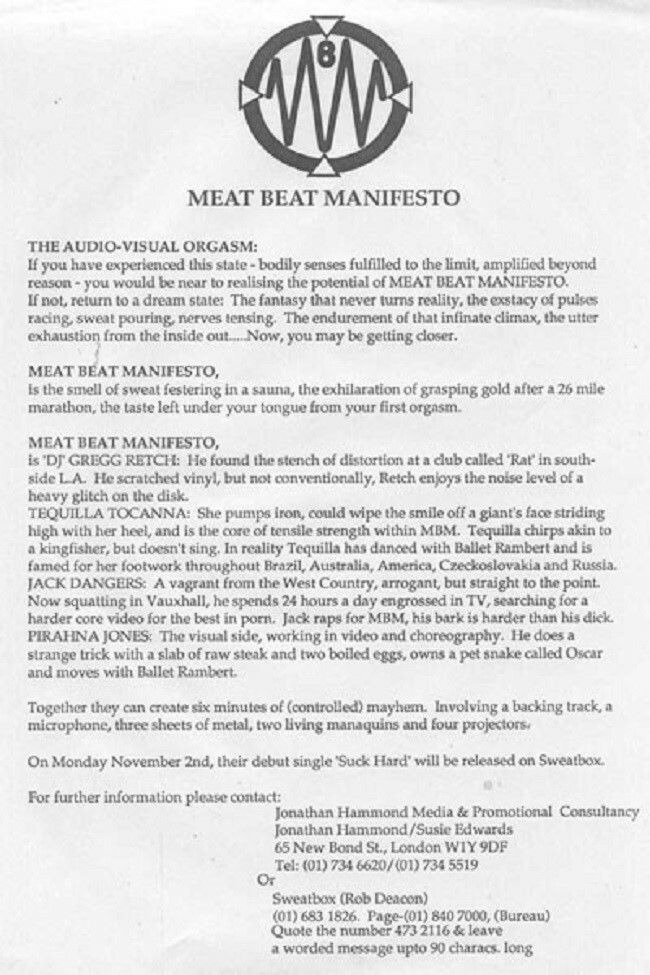 Meat Beat Manifesto Suck Hard WLP 12