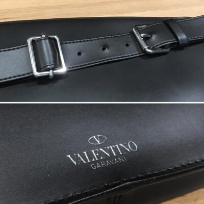Authentic VALENTINO GARAVANI VLTN Belt Bag Rockstuds Color Black