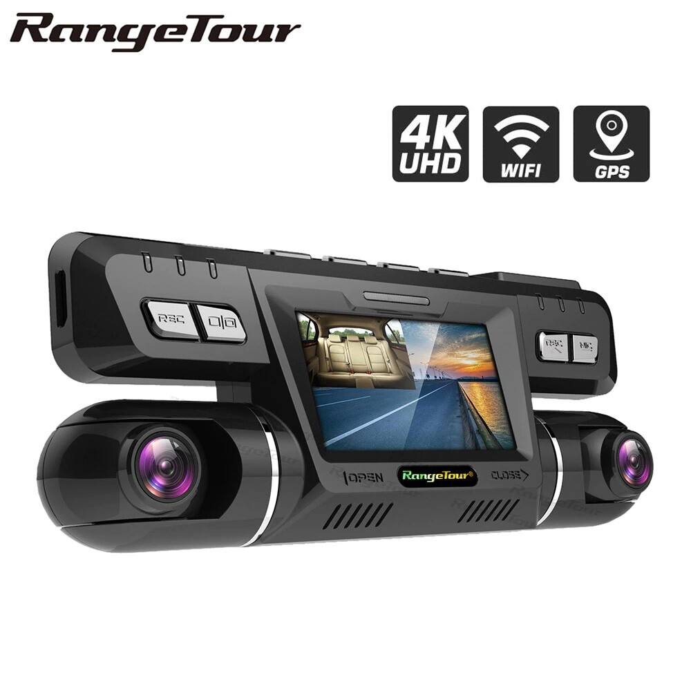 Caméra de bord 4K anti litige avec GPS et carte micro SD 128 Go