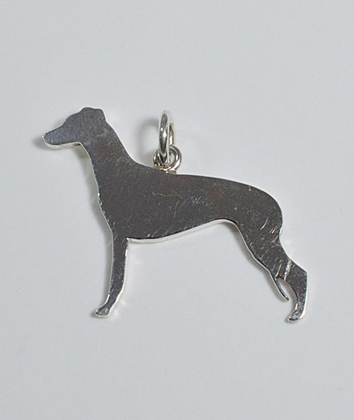 SilberanhäNger Mit Der Silhouette Eines Greyhound Whippet Luce-image
