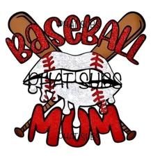 Sublimation Print Baseball Mom Ready To Press Heat Transfer