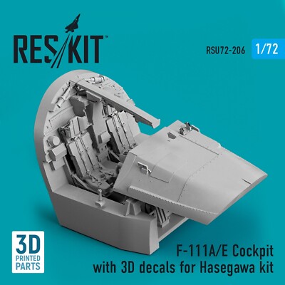 F-111A/E Cockpit with 3D decals for Hasegawa kit - Scale 1:72 ResKit RSU72-0206