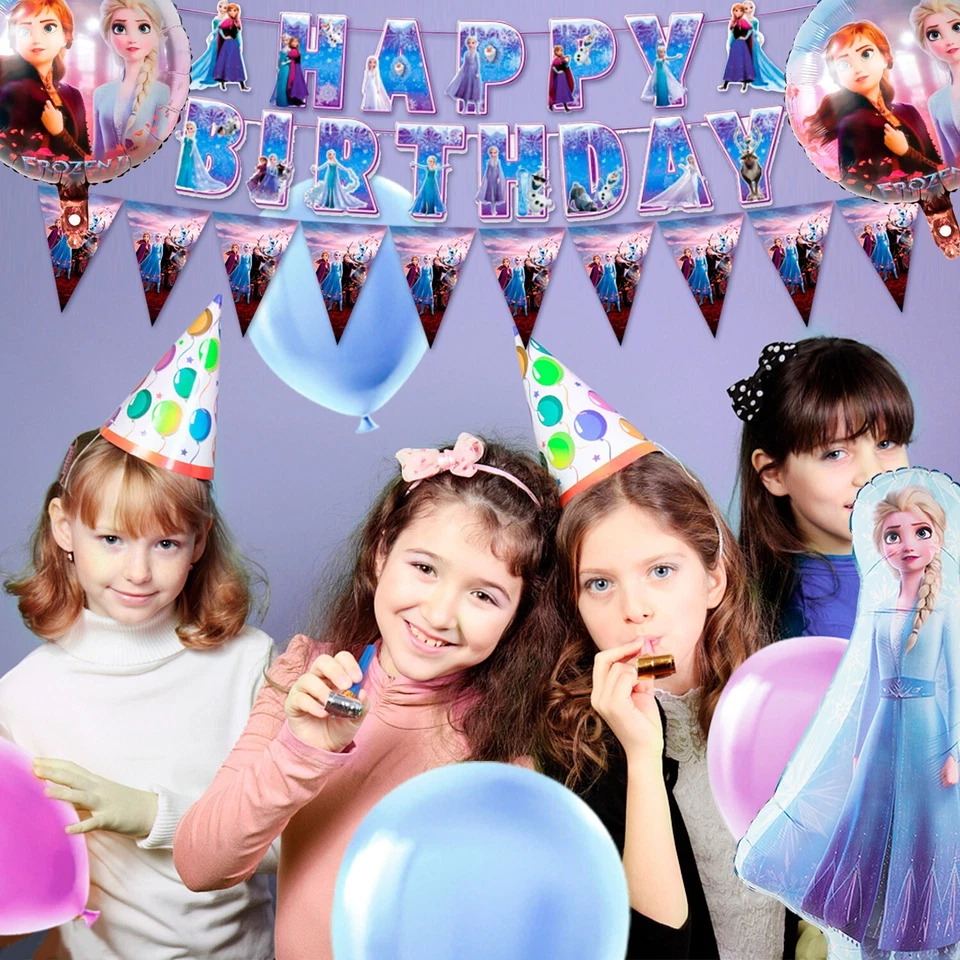 Eiskönigin Frozen Kinder Geburtstag Party Deko Anna Elsa Party Dekoration Ballon - Bild 4 von 4