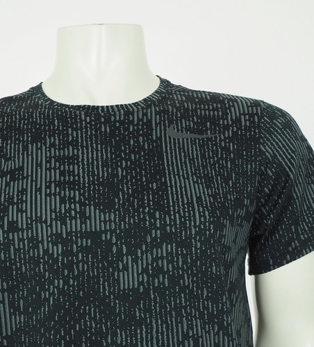 Nike Superset Shirt Herren Medium schwarz Dri-Fit Standard Fit Tee Laufen Training - Bild 2 von 4