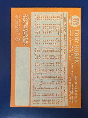 Tarjetas de béisbol Topps 1964 completa tu conjunto que elijas #371 - 446 - Imagen 91 de 151
