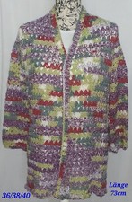 Jacke "farbenfroh" Gr. 36/38/40 gehäkelt Handarbeit