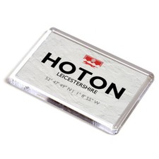 FRIDGE MAGNET - Hoton, Leicestershire - Lat/Long SK5722