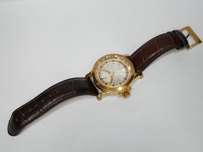 Nautica Men's Watch A15554 Gold Tone with Brown Leather Band | eBay