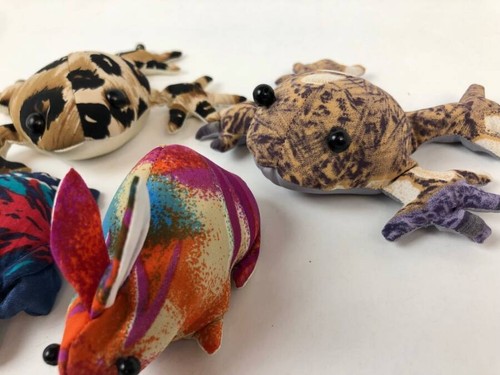 Vintage Sandbag Lot Frog Turtle Rabbit Stuffed Bean Bag Sand Weighted Creatures - Picture 5 of 9