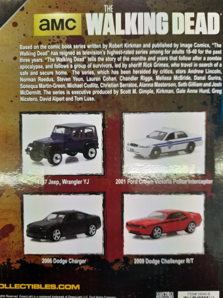 Greenlight Hollywood 59040B  set AMC The Walking Dead 1/64 - Immagine 2 di 2