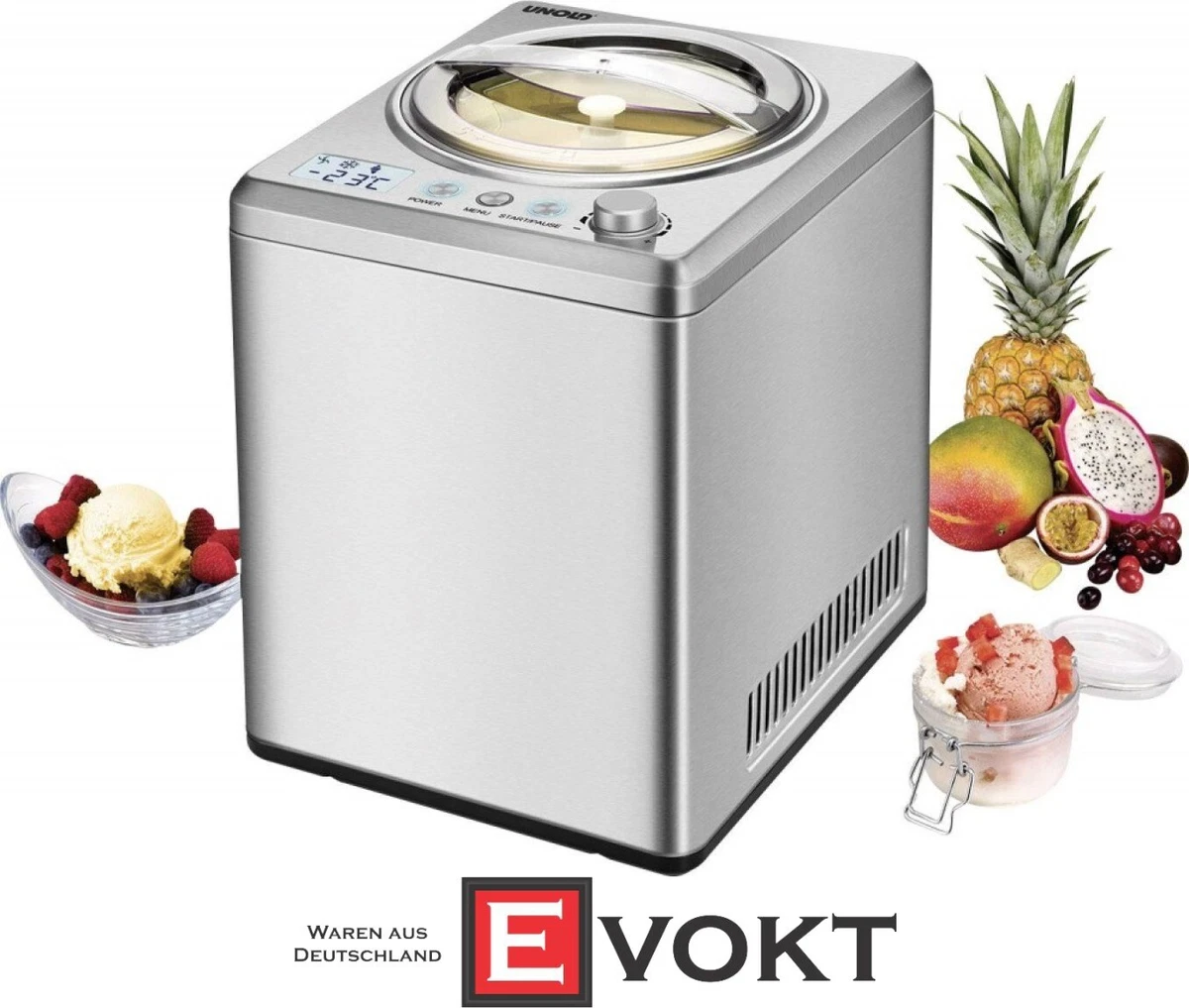 Unold ice maker Profi Plus 2.5l ice cream maker ice cream machine