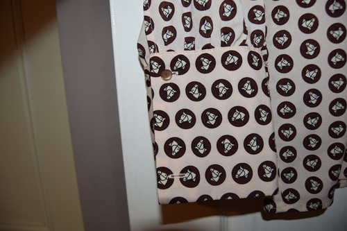 TOPSHOP HORSE PRINT CIRCLES PUSSY BOW TIE NECK Equestrian BLOUSE SHIRT 8 10 MINT - Picture 7 of 14
