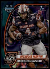 2024 Bowman University Chrome #199 Nickolas Martin Teal Lava Refractor