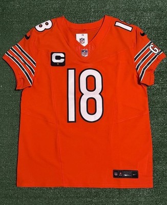 Caleb Williams Chicago Bears Orange Nike Vapor F.U.S.E. Elite Jersey Sz 44/L