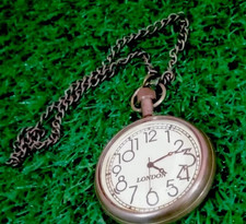 Brass Pocket Watch Vintage Antique American Elgin Look Collectible Nautical Gift