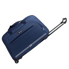 Rolling Travel Bag with Wheels Nylon Large Capacity Luggage Duffel Carry-On Tote