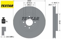 2X Bremsscheibe Textar 92170703 2 Bremsscheiben Vorderachse Vorne FüR Mg