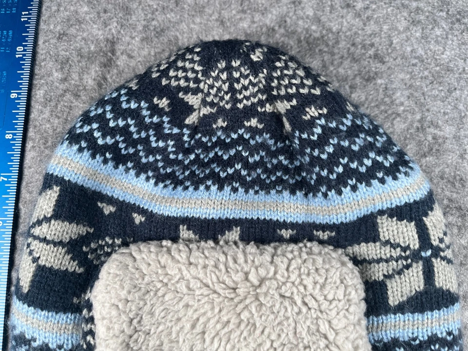 Gorro Berkshire Trapper Juvenil Talla Única Azul Fair Isle Acrílico Poli Oreja Solapa Foto 3 de 4