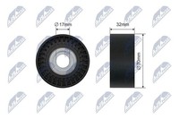 NTY RNK-BM-055 Spannrolle, Keilrippenriemen FüR BMW