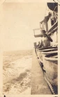 Vtg. Photo Sailor on Ship WWII U.S. Navy Military Uniform Original Snapshot