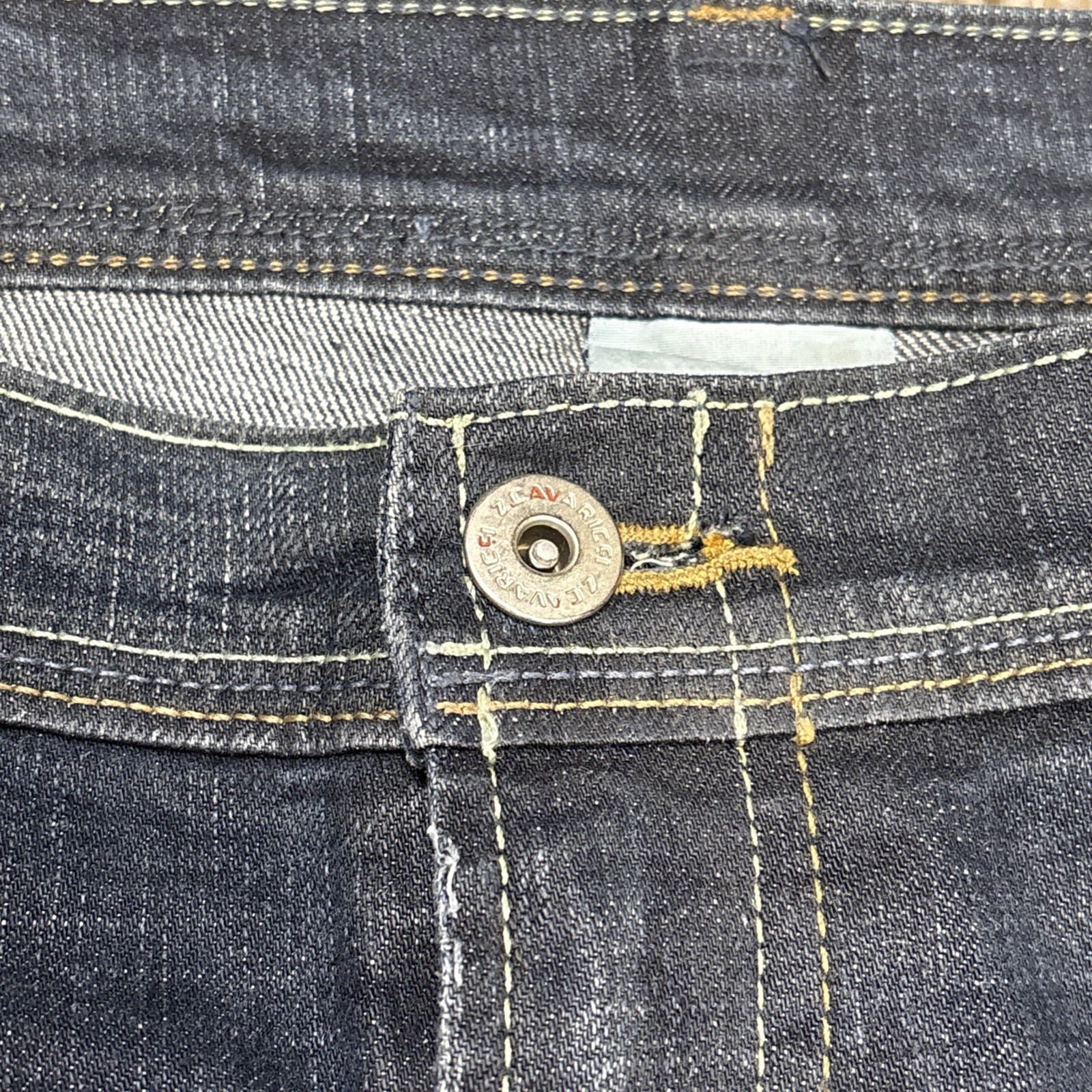 Vintage Z Cavaricci Women’s Size 14 Dark Blue Stretch Denim Jeans Fits 35 X 25 - View 4