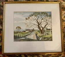 ORIGINAL Jack Kramer Watercolor Painting Fall