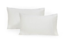 Organic Cotton White King Pillowcases - 2 Pac...