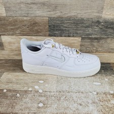 Nike Air Force 1 '07 LV8 Hombres Zapatos Talla 11 Blanco Cuero Con Cordones Zapatillas bajas