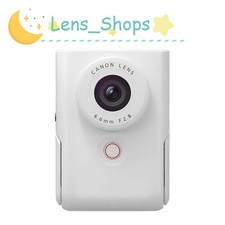 Canon PowerShot V10 Vlogging Compact Camera White Camera with WiFi, Touchscreen