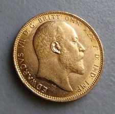 1905 MELBOURNE MINT 22 Ct GOLD FULL SOVEREIGN KING EDWARD VII