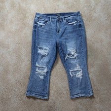 Judy Blue Skinny Fit capri High Rise Jeans Women's 20w Blue Stretch Denim