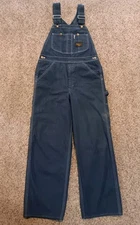 Vtg 1970s Sears Overalls Blue Denim 30x30 Fits 30x27 Union Made