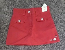 NWT Gymboree Red Skirt Silver Stars Skort Skirt Size 6