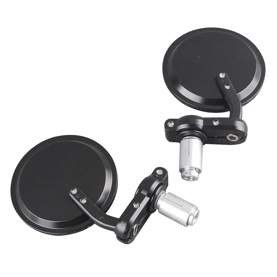 2x 7/8" 22mm Handlebar End Rearview Mirrors Fit Honda Yamaha Suzuki Kawasaki - Imagem 4 de 4