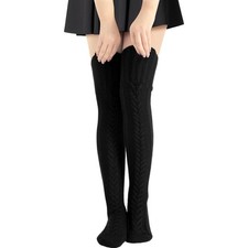 Winter Thigh High Knitted Socks for Women Over Knee Boot Stockings Leg Warmers