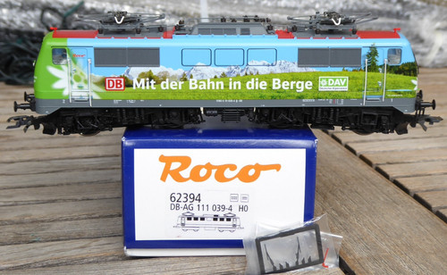 Roco 62394 H0 E-Lok BR 111 039-4 DAV In die Berge DB Epoche 5/6 Lok DSS Rarität | Zustand: Gebraucht