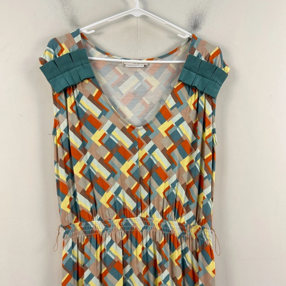 To The Max Mujer Vestido Mediano Sin Mangas Tejido Azul Naranja Pullover 19740 Foto 2 de 4