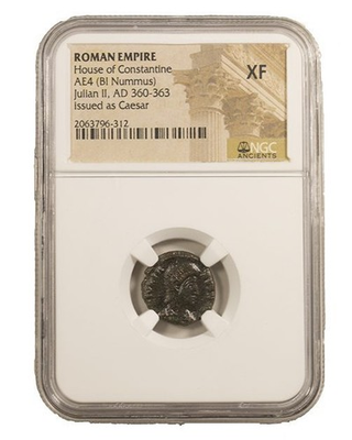 #ad Roman Ae Coin of Julian II As Caesar AD 361 363 NGC XF Certified $107.88