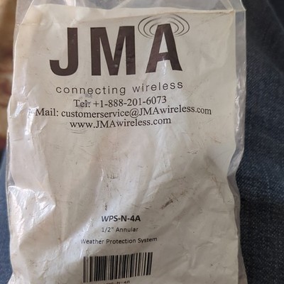 JMA WPS-N-4A N Male 1/2 ft Annular Port Seal Black Weather Protection System