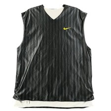 Vintage 90s Nike Basketball Jersey Mens L Reversible Black White Gym USA made