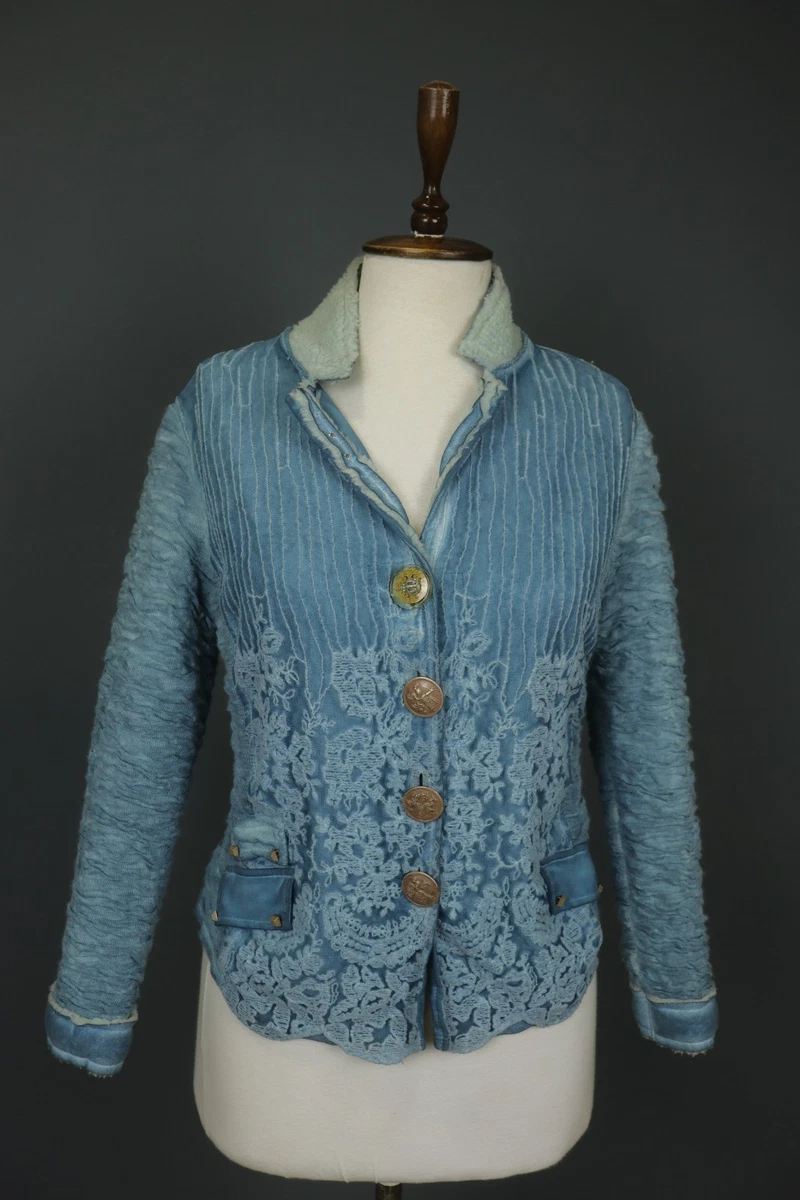 Veste/blazer Asymétrique Elisa Cavaletti Taille M - Style Baroque Vieil Argent - Occasion TB état