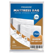 Plastic Mattress Bag for Disposal Moving or Storage,Queen Size,1.5Mil